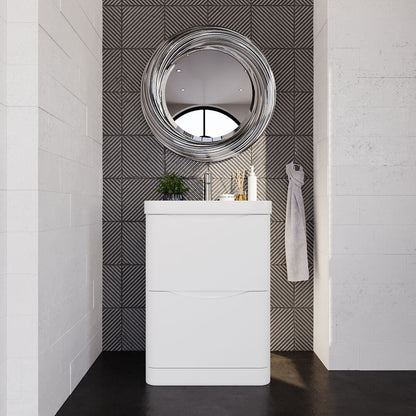 [BAL101B] Dunwood Floor Standing 2 Drawer Vanity Unit with Thin Edge Basin - Choice of Colour and Size - Lifestyle 1