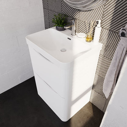 [BAL101B] Dunwood Floor Standing 2 Drawer Vanity Unit with Thin Edge Basin - Choice of Colour and Size - Lifestyle 2