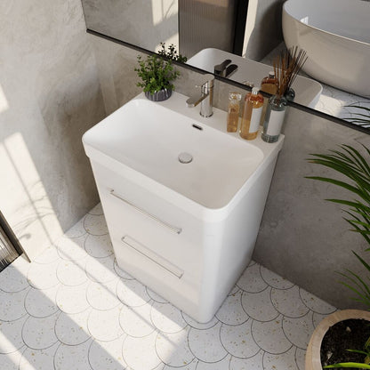 [BAL101C] Croxden Floor Standing Vanity Unit and Basin - Choice of Finish - Lifestyle 2