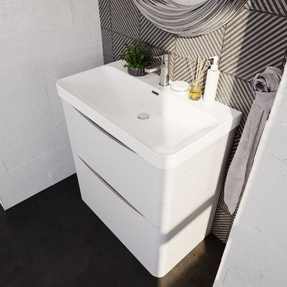 [BAL103B] Dunwood Floor Standing 2 Drawer Vanity Unit with Thin Edge Basin - Choice of Colour and Size - Lifestyle 2
