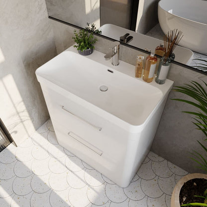 [BAL103C] Croxden Floor Standing Vanity Unit and Basin - Choice of Finish - Lifestyle 2