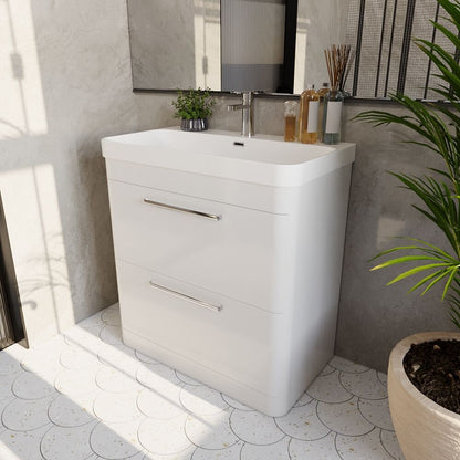 [BAL103C] Croxden Floor Standing Vanity Unit and Basin - Choice of Finish - Lifestyle 3