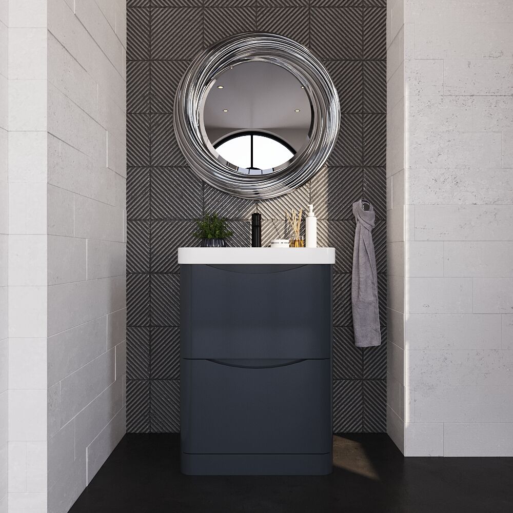 [BAL1401B] Dunwood Floor Standing 2 Drawer Vanity Unit with Thin Edge Basin - Choice of Colour and Size - Lifestyle 1