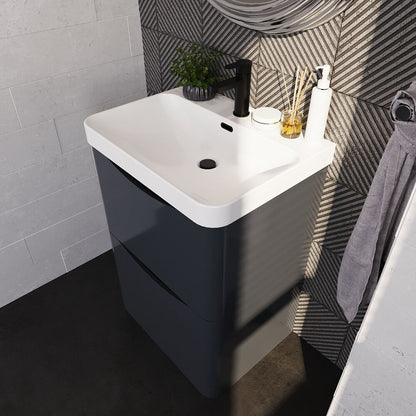 [BAL1401B] Dunwood Floor Standing 2 Drawer Vanity Unit with Thin Edge Basin - Choice of Colour and Size - Lifestyle 2
