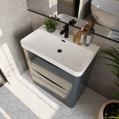 [BAL1403B] Dunwood Floor Standing 2 Drawer Vanity Unit with Thin Edge Basin - Choice of Colour and Size - Lifestyle 2