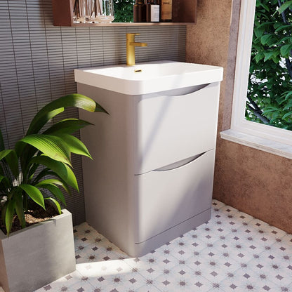 [BAL201B] Dunwood Floor Standing 2 Drawer Vanity Unit with Thin Edge Basin - Choice of Colour and Size - Lifestyle 3