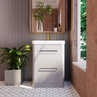 [BAL201C] Croxden Floor Standing Vanity Unit and Basin - Choice of Finish - Lifestyle 1