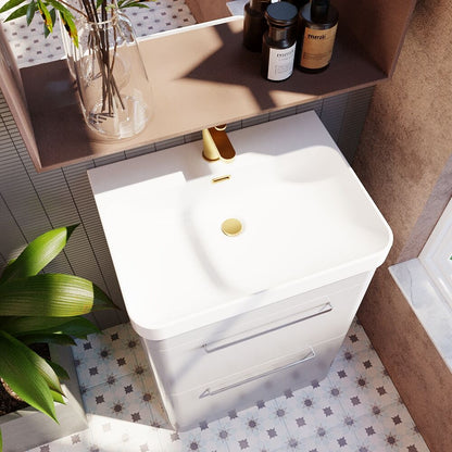 [BAL201C] Croxden Floor Standing Vanity Unit and Basin - Choice of Finish - Lifestyle 2