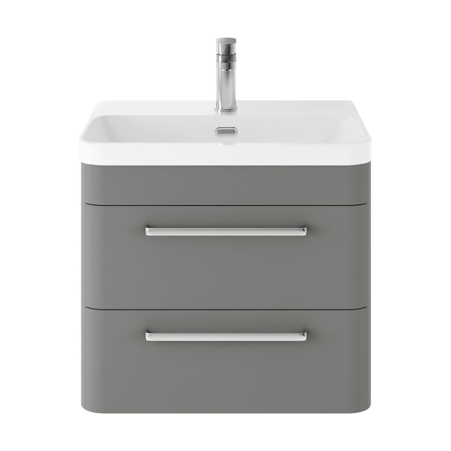 [BAL202C] Croxden Modern Wall Hung Vanity Basin Unit with Soft Close Drawers - 600mm or 800mm - Cutout