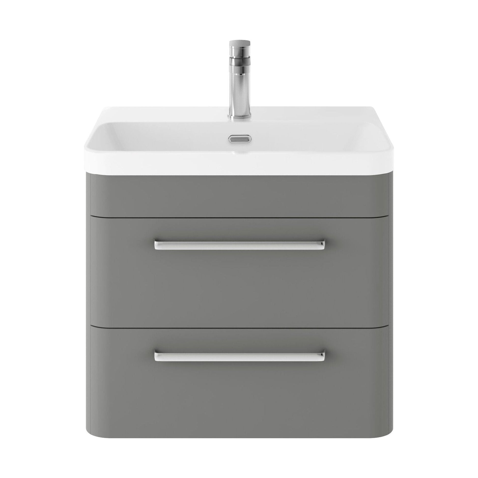 [BAL202C] Croxden Modern Wall Hung Vanity Basin Unit with Soft Close Drawers - 600mm or 800mm - Cutout