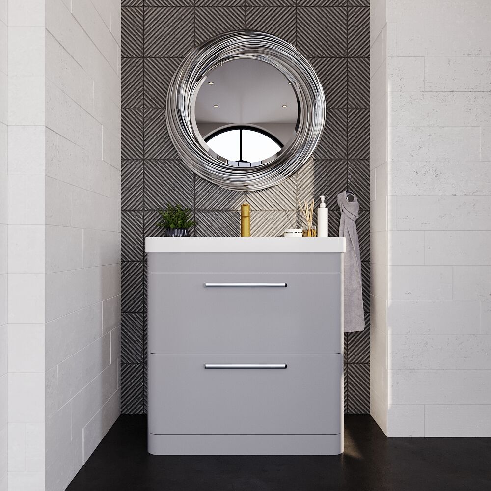 [BAL203C] Croxden Floor Standing Vanity Unit and Basin - Choice of Finish - Lifestyle 1