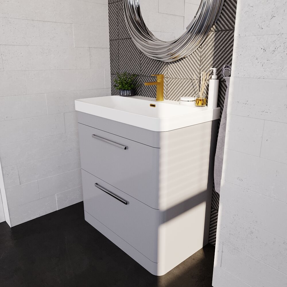 [BAL203C] Croxden Floor Standing Vanity Unit and Basin - Choice of Finish - Lifestyle 3