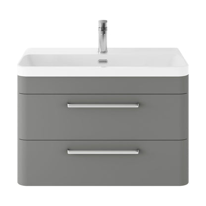 [BAL204C] Croxden Modern Wall Hung Vanity Basin Unit with Soft Close Drawers - 600mm or 800mm - Cutout