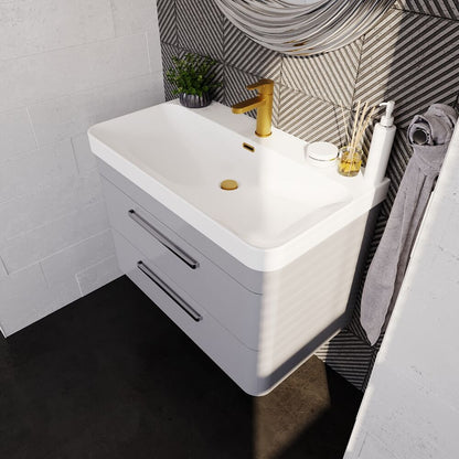 [BAL204C] Croxden Modern Wall Hung Vanity Basin Unit with Soft Close Drawers - 600mm or 800mm - Lifestyle 2