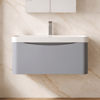 [BAL206B] Dunwood Contemporary 1 Drawer Vanity Basin Unit, Choice of Size and Colour - Silo