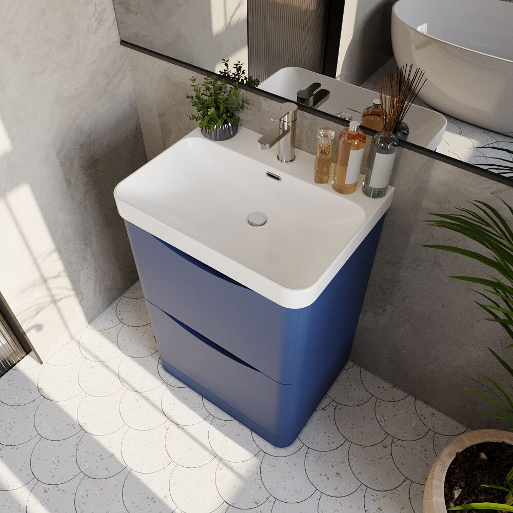 [BAL301B] Dunwood Floor Standing 2 Drawer Vanity Unit with Thin Edge Basin - Choice of Colour and Size - Lifestyle 2