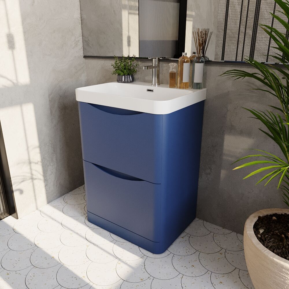 [BAL301B] Dunwood Floor Standing 2 Drawer Vanity Unit with Thin Edge Basin - Choice of Colour and Size - Lifestyle 3