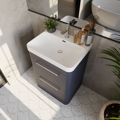 [BAL301C] Croxden Floor Standing Vanity Unit and Basin - Choice of Finish - Lifestyle 2