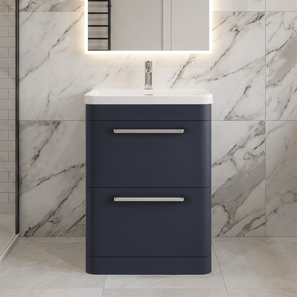 [BAL301C] Croxden Floor Standing Vanity Unit and Basin - Choice of Finish - Silo