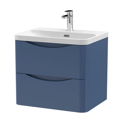[BAL302B] Dunwood Contemporary Wall Hung 2 Drawer Vanity Basin Unit, Choice of Size and Colour - Cutout