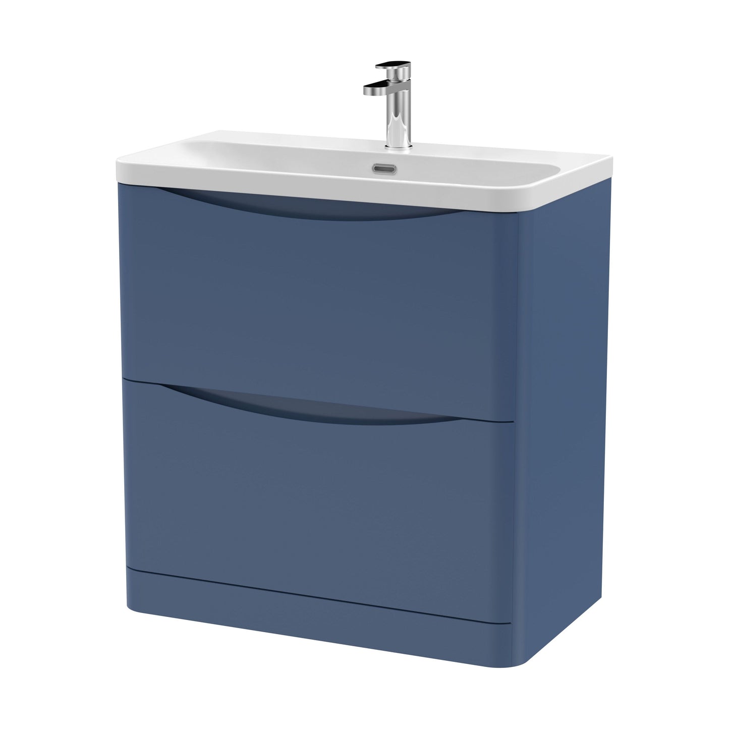 [BAL303B] Dunwood Floor Standing 2 Drawer Vanity Unit with Thin Edge Basin - Choice of Colour and Size - Cutout
