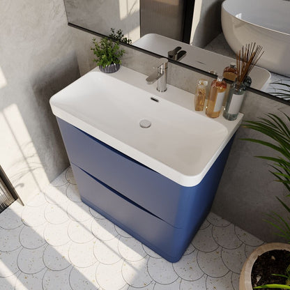 [BAL303B] Dunwood Floor Standing 2 Drawer Vanity Unit with Thin Edge Basin - Choice of Colour and Size - Lifestyle 2