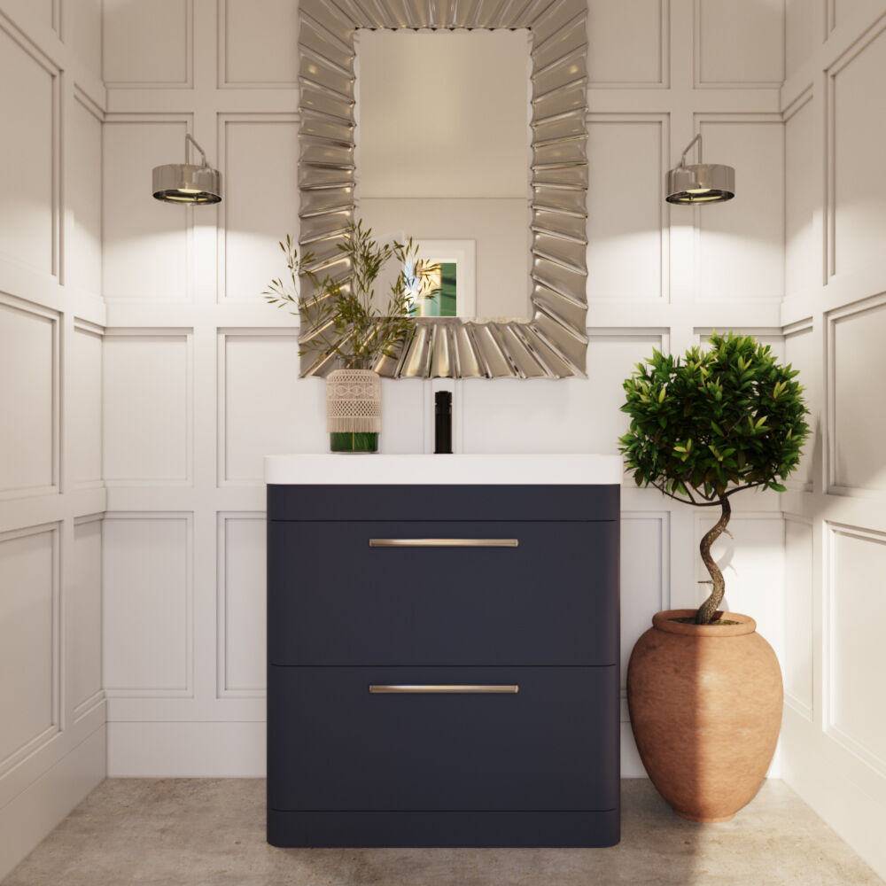 [BAL303C] Croxden Floor Standing Vanity Unit and Basin - Choice of Finish - Lifestyle 1