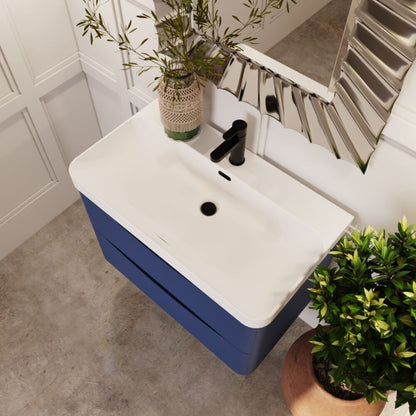 [BAL304B] Dunwood Contemporary Wall Hung 2 Drawer Vanity Basin Unit, Choice of Size and Colour - Lifestyle 2