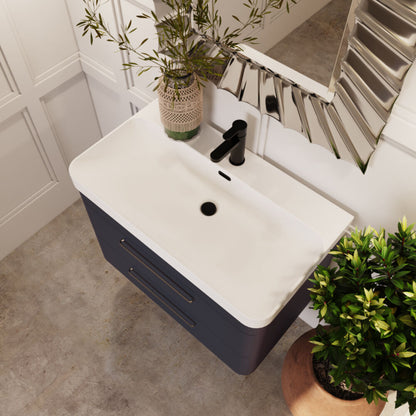 [BAL304C] Croxden Modern Wall Hung Vanity Basin Unit with Soft Close Drawers - 600mm or 800mm - Lifestyle 2