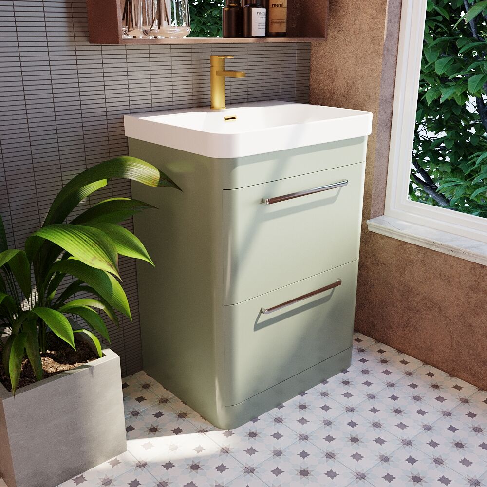 [BAL801D] Croxden Floor Standing Vanity Unit and Basin - Choice of Finish - Lifestyle 3