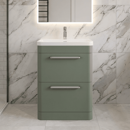 [BAL801D] Croxden Floor Standing Vanity Unit and Basin - Choice of Finish - Silo