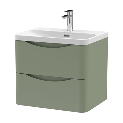 [BAL802B] Dunwood Contemporary Wall Hung 2 Drawer Vanity Basin Unit, Choice of Size and Colour - Cutout