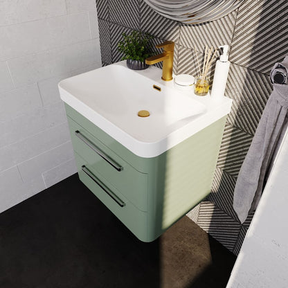 [BAL802D] Croxden Modern Wall Hung Vanity Basin Unit with Soft Close Drawers - 600mm or 800mm - Lifestyle 2