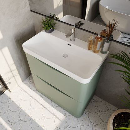 [BAL803B] Dunwood Floor Standing 2 Drawer Vanity Unit with Thin Edge Basin - Choice of Colour and Size - Lifestyle 2
