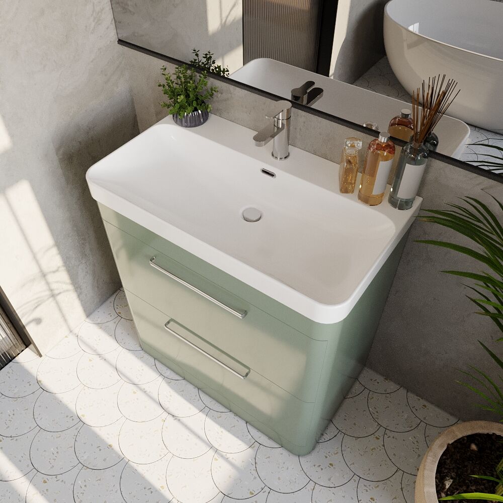 [BAL803D] Croxden Floor Standing Vanity Unit and Basin - Choice of Finish - Lifestyle 2