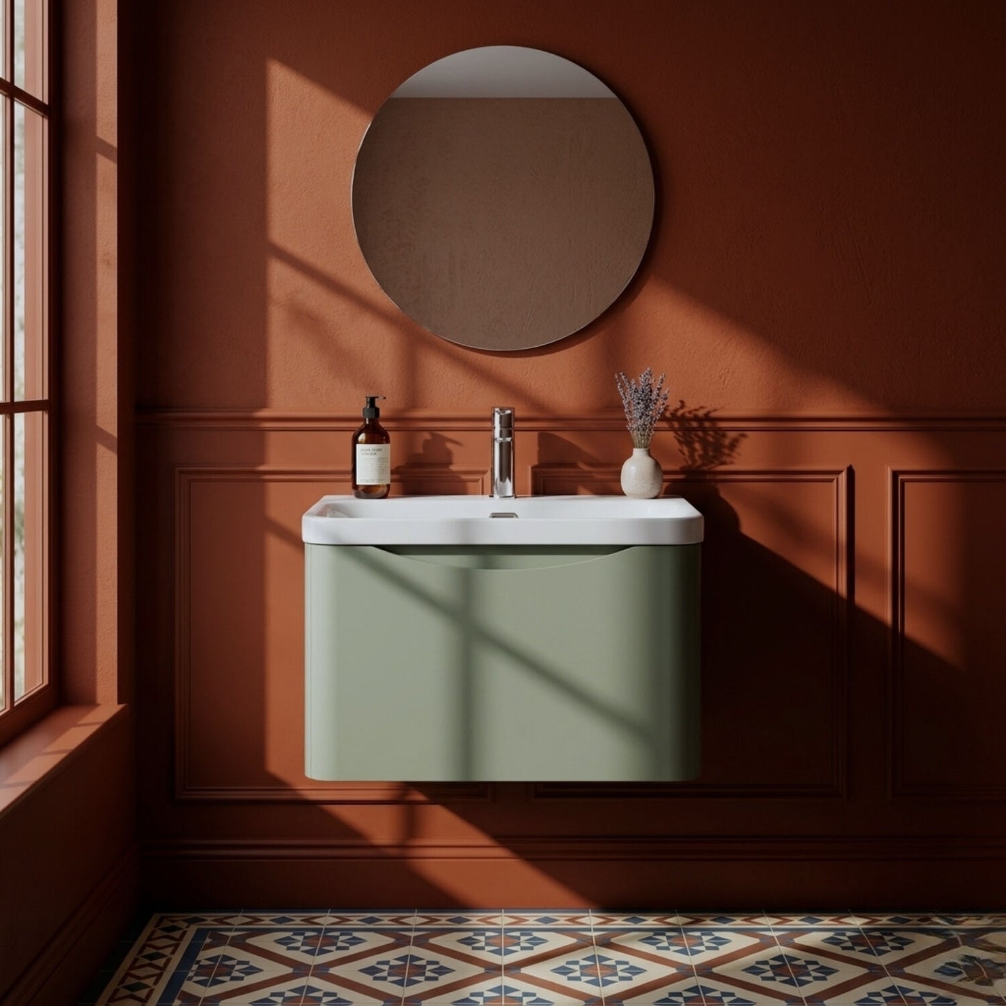 [BAL805B] Dunwood Contemporary 1 Drawer Vanity Basin Unit, Choice of Size and Colour - Silo