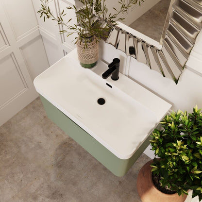 [BAL806B] Dunwood Contemporary 1 Drawer Vanity Basin Unit, Choice of Size and Colour - Lifestyle 2