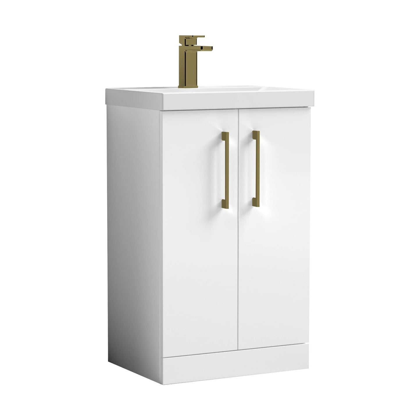 [BALARN101AH017] Bramshall Floor Standing 2-Door Vanity & Mid-Edge Basin – Choice of Colour and Handle Finish - Cutout