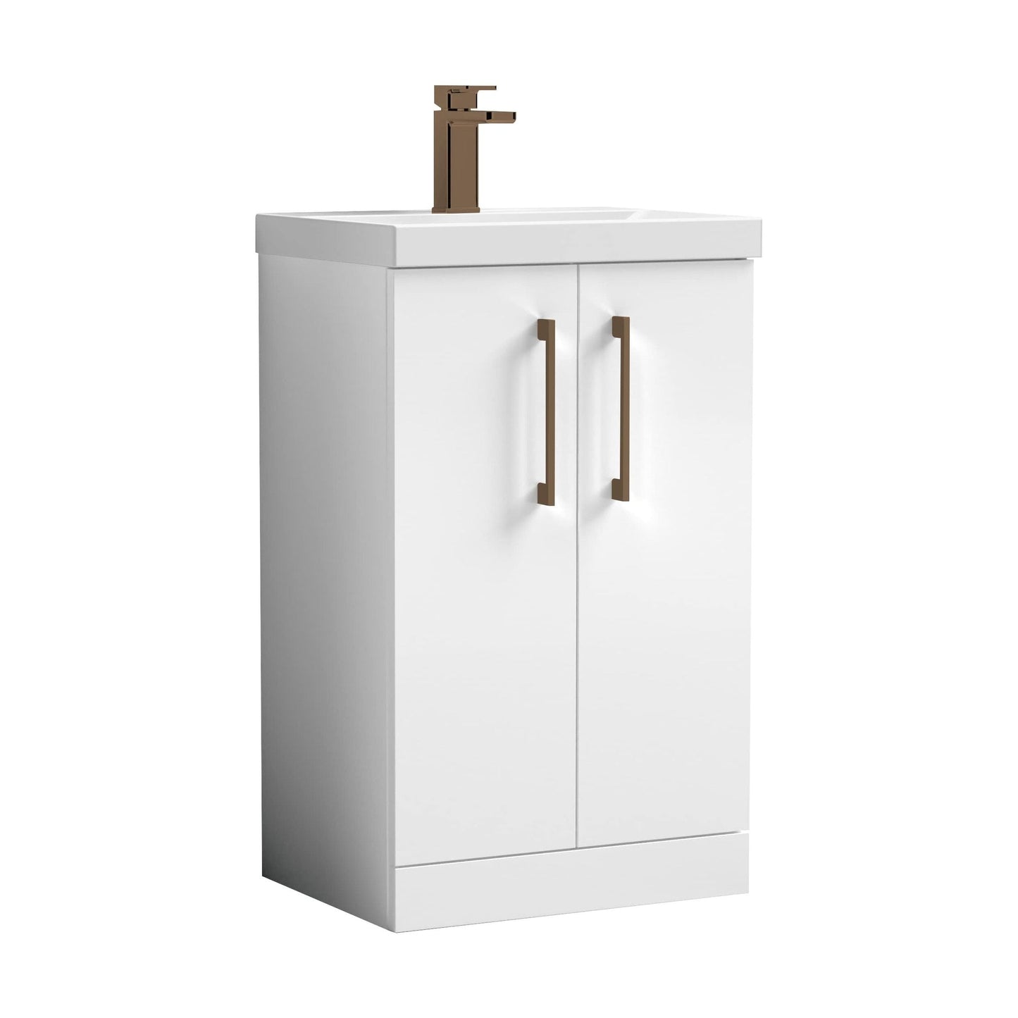 [BALARN101AH1516] Bramshall Floor Standing 2-Door Vanity & Mid-Edge Basin – Choice of Colour and Handle Finish - Cutout