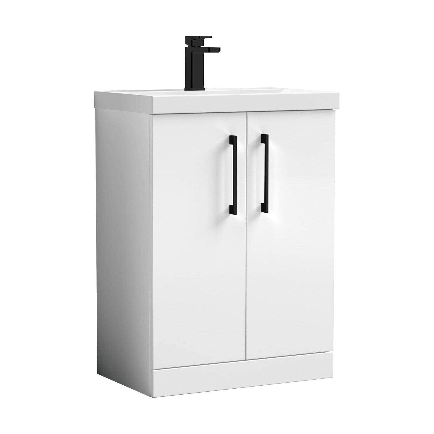 [BALARN103AH018] Bramshall Floor Standing 2-Door Vanity & Mid-Edge Basin – Choice of Colour and Handle Finish - Cutout