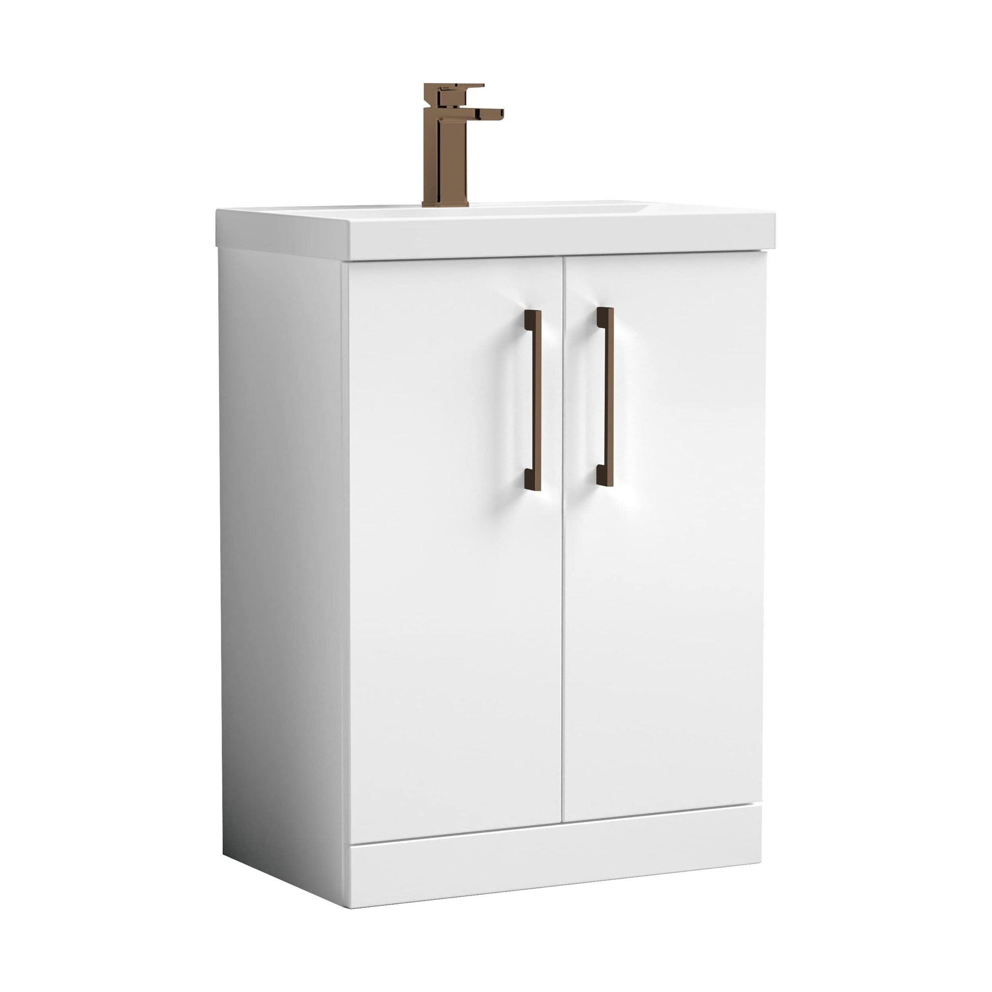 [BALARN103AH1516] Bramshall Floor Standing 2-Door Vanity & Mid-Edge Basin – Choice of Colour and Handle Finish - Cutout