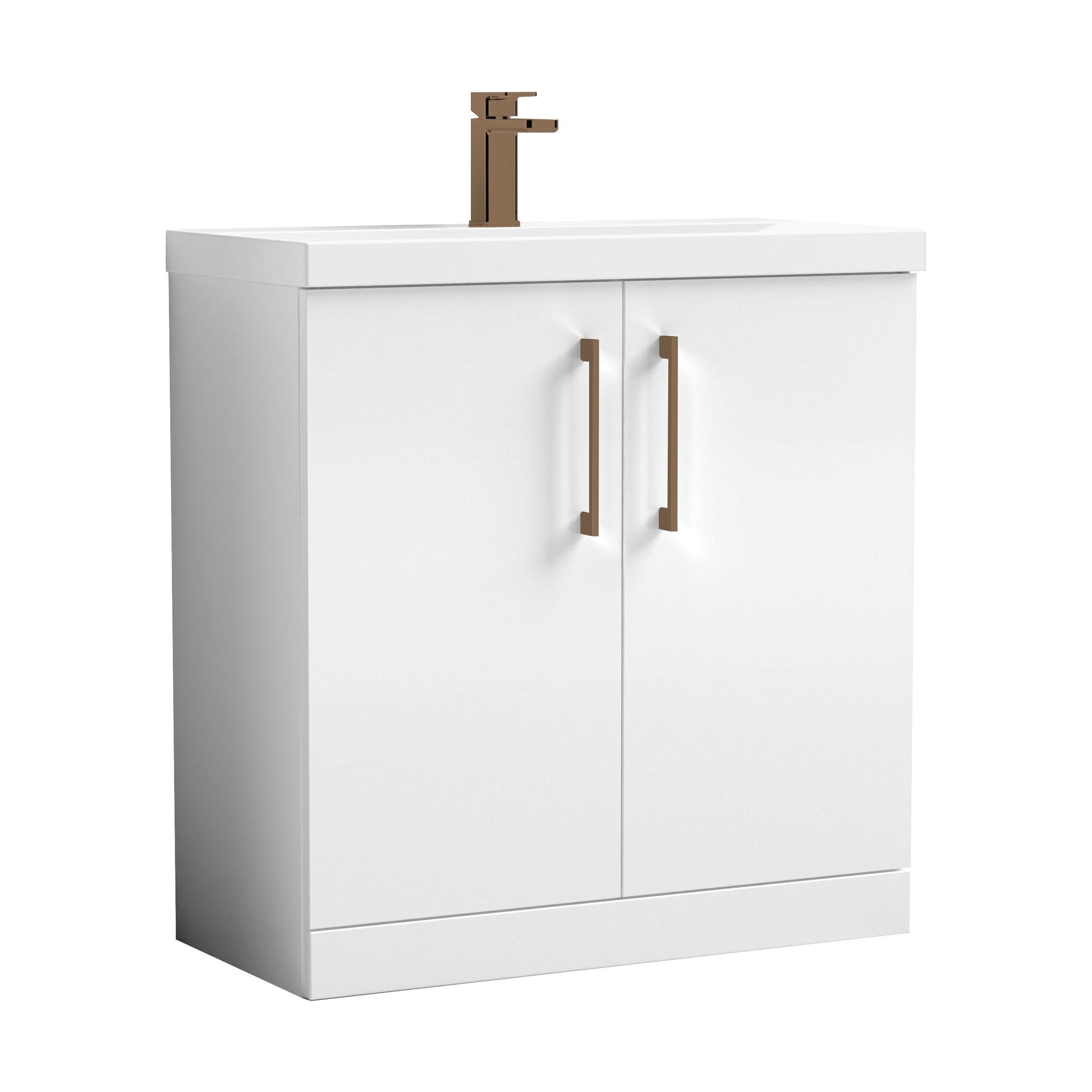 [BALARN1056AH1516] Bramshall Floor Standing 2-Door Vanity & Mid-Edge Basin – Choice of Colour and Handle Finish - Cutout