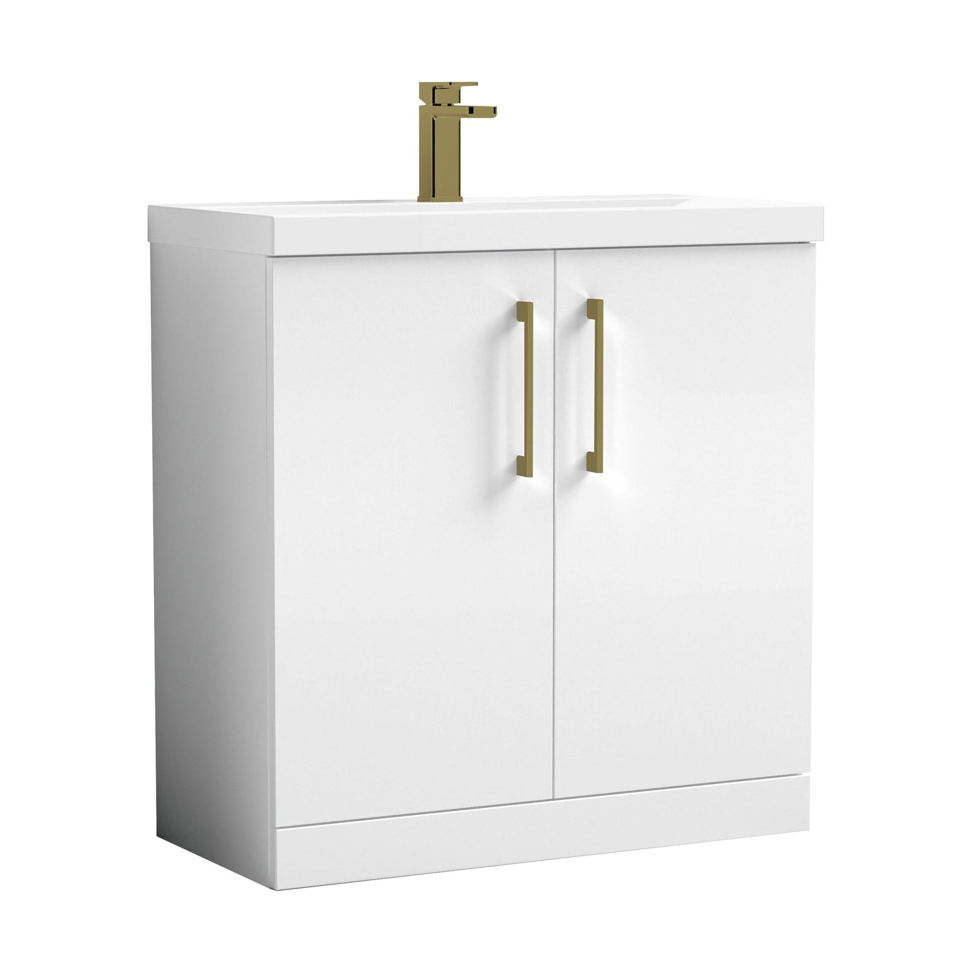 [BALARN105AH017] Bramshall Floor Standing 2-Door Vanity & Mid-Edge Basin – Choice of Colour and Handle Finish - Cutout
