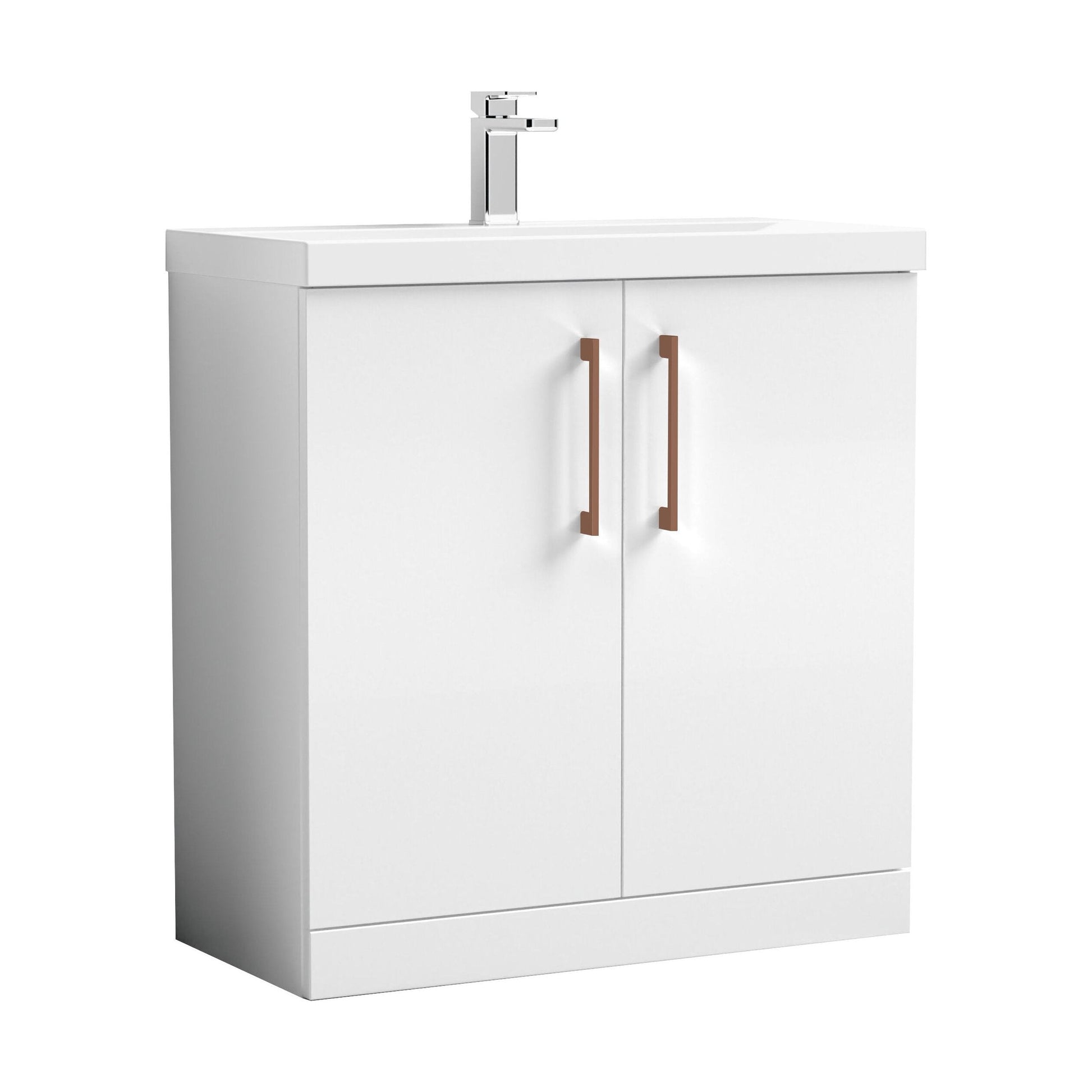 [BALARN105AH019] Bramshall Floor Standing 2-Door Vanity & Mid-Edge Basin – Choice of Colour and Handle Finish - Cutout