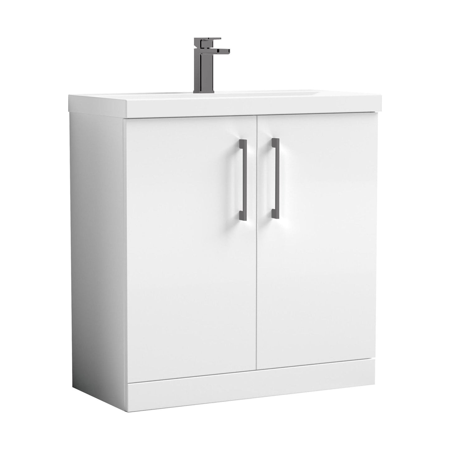 [BALARN105AH716] Bramshall Floor Standing 2-Door Vanity & Mid-Edge Basin – Choice of Colour and Handle Finish - Cutout