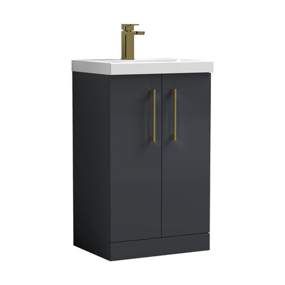 [BALARN1401AH017] Bramshall Floor Standing 2-Door Vanity & Mid-Edge Basin – Choice of Colour and Handle Finish - Cutout