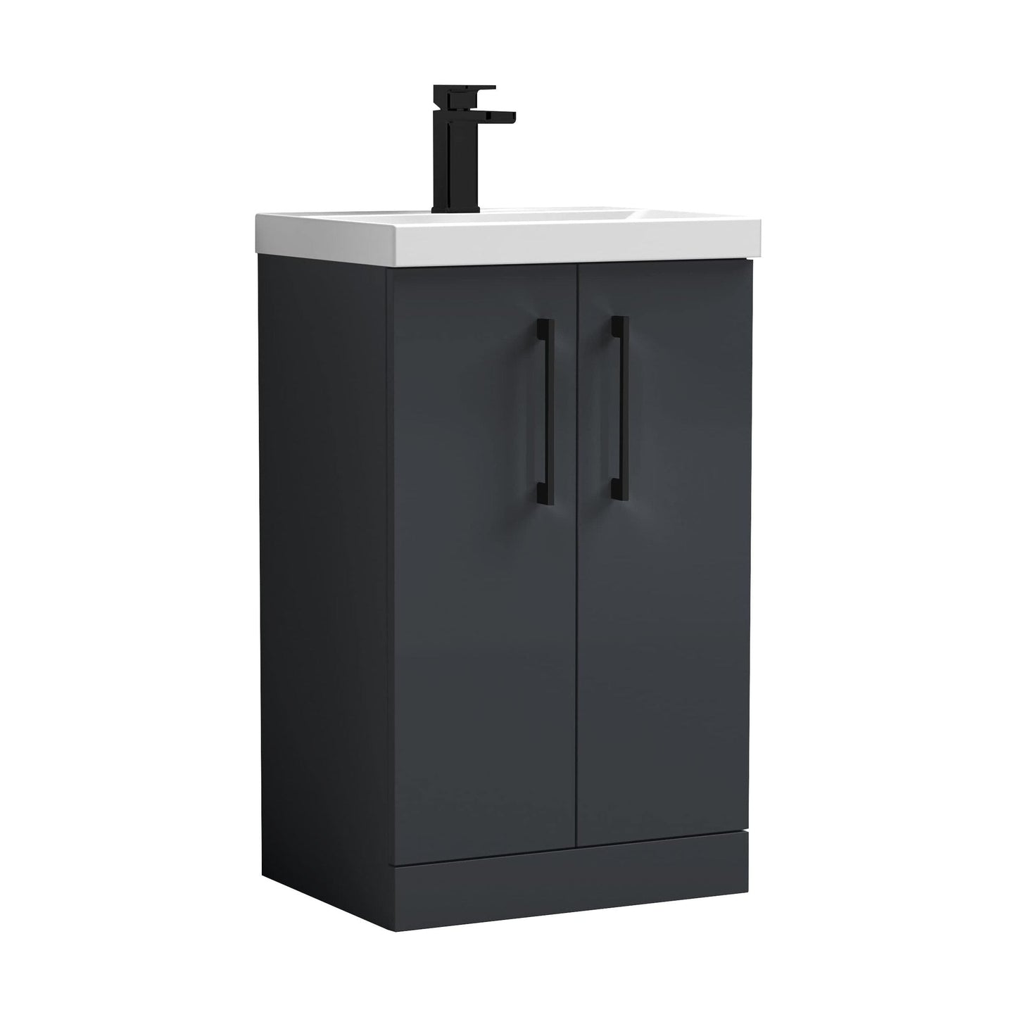 [BALARN1401AH018] Bramshall Floor Standing 2-Door Vanity & Mid-Edge Basin – Choice of Colour and Handle Finish - Cutout