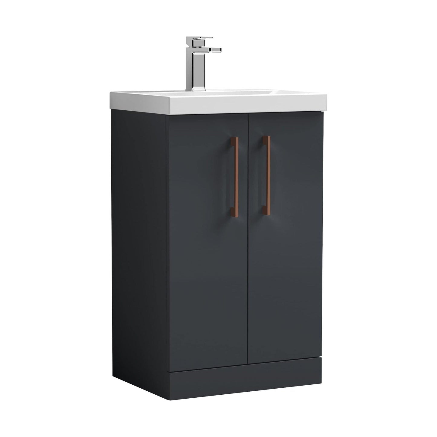 [BALARN1401AH019] Bramshall Floor Standing 2-Door Vanity & Mid-Edge Basin – Choice of Colour and Handle Finish - Cutout