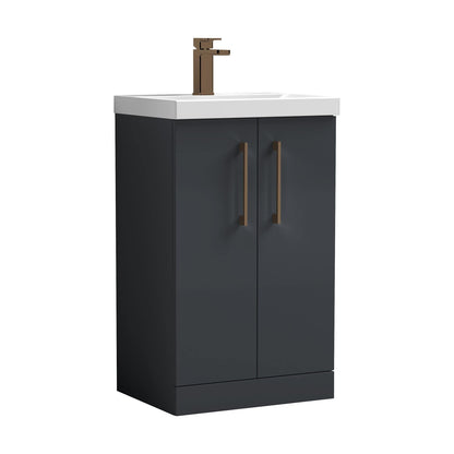 [BALARN1401AH1516] Bramshall Floor Standing 2-Door Vanity & Mid-Edge Basin – Choice of Colour and Handle Finish - Cutout