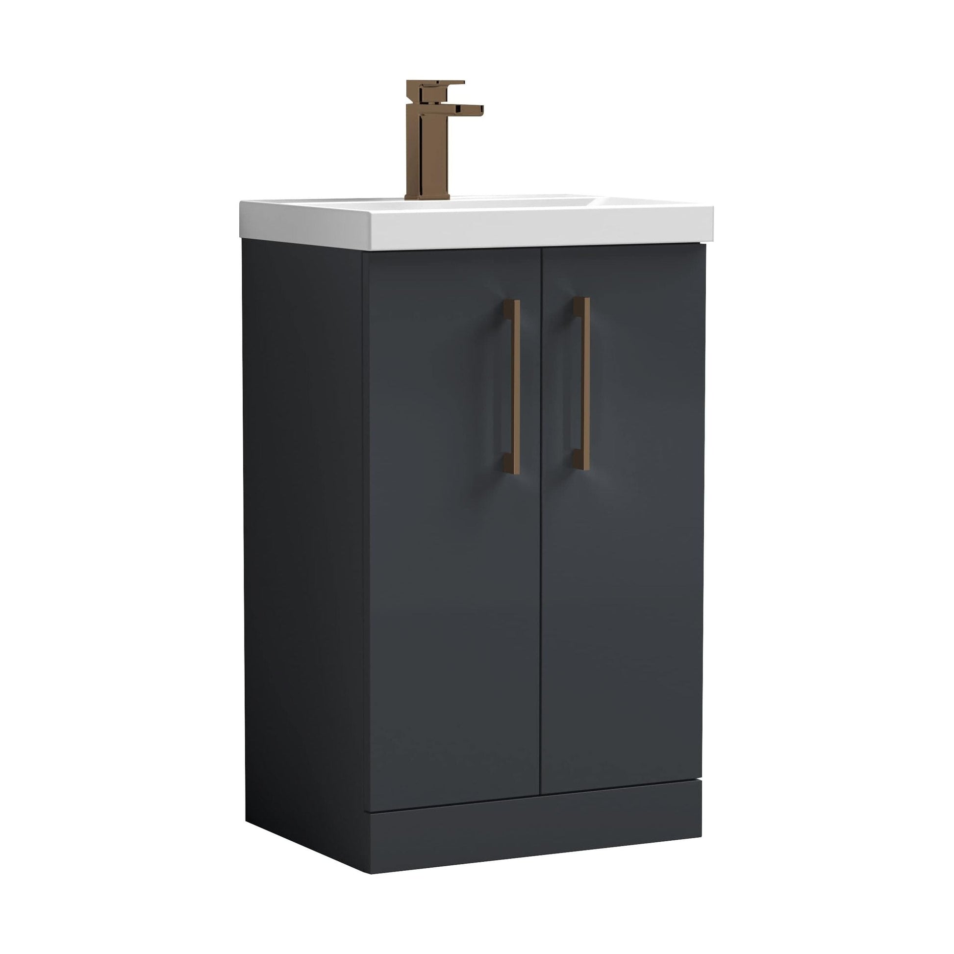 [BALARN1401AH1516] Bramshall Floor Standing 2-Door Vanity & Mid-Edge Basin – Choice of Colour and Handle Finish - Cutout